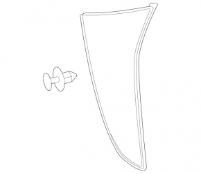 Left tailgate spoiler for Mercedes X247 GLB 20-26