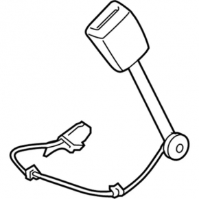 Ford Ecosport 18-22 passenger seat belt latch, black