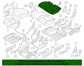 Rear row of seats 2 row Ford Explorer 16-19