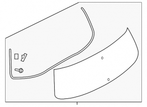 Rear window for the tailgate of a Nissan Armada 17-24 SL, SV