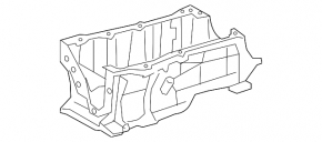 Oil pan 2ZR-FXE Toyota Prius 50 16-22