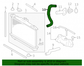 Cooling pipe lower Toyota Camry v50 12-14 2.5 usa