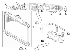Cooling pipe lower Toyota Camry v50 12-14 2.5 usa
