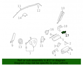 Rear left airbag sensor for Audi Q5 8R 09-17
