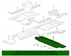 Left underbody protection Chevrolet Cruze 11-16