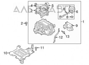 Hyundai Ioniq 17-19 HEV inverter cooling tank with lid
