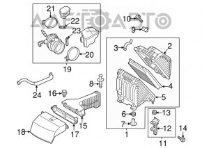 Air intake grille Hyundai Santa FE Sport 13-18