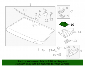 VW Atlas 20-22 lane keeping camera on the windshield