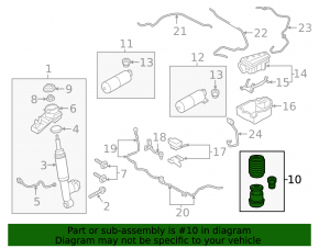 Air spring rear left Volvo XC90 16-23
