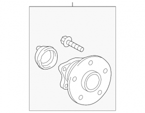 Rear right hub Toyota Camry 25-26 FWD