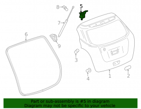 Trunk Door Hinge Left Buick Encore 13-19