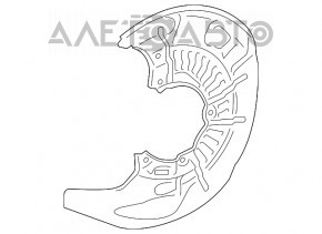 Brake Disc Cover Front Right Toyota Highlander 08-13