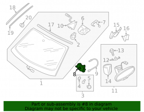 Audi Q7 20-24 lane keeping camera on the windshield