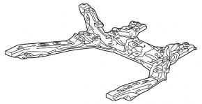 Front subframe assembly for a 1982 Honda Accord, rusty