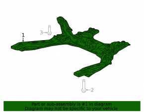 Front subframe assembly for a 1982 Honda Accord, rusty