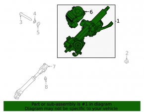 Steering column with EPS Hyundai Sonata 20 - under the Start-Stop button