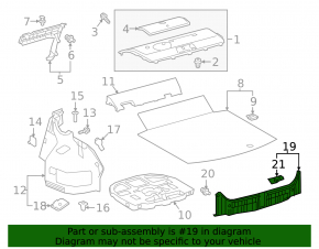 Toyota Camry V70 18-24 trunk opening trim