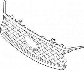 Radiator grill grill Infiniti QX30 17-18 black gloss