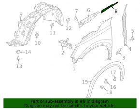 Left windshield wiper seal for Nissan Pathfinder 22-25