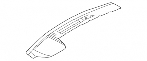 Upper dashboard cover Nissan Rogue 21-26 brown, broken fasteners
