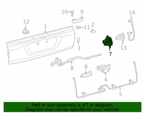 Electric lower right trunk lock for Lexus LX570 08-21