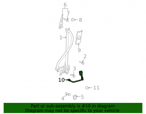 Front left belt tensioner for Toyota Sienna 2010-2011