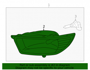 Left fog light for Toyota Camry 05-06