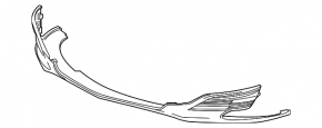 Chevrolet Malibu 19 front bumper lip - pressed, scratches, broken guide