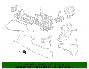 Center console trim, side right front lower Chevrolet Equinox EV 24-26, black