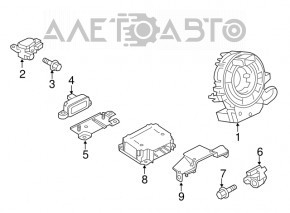 Mitsubishi Outlander 14-16 steering wheel cable without steering angle sensor