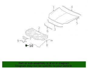 Left hood bumper Ford Explorer 11-19 on the body