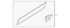 Door trim lower rear left Audi Q5 8R 13-17 with chrome molding