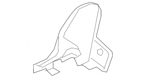 Black side trim for the passenger seat interior of the Audi A4 B9 17-25