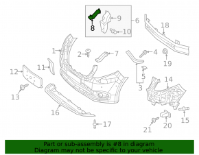 Front bumper bracket right Mercedes Metris W447 16-23 small