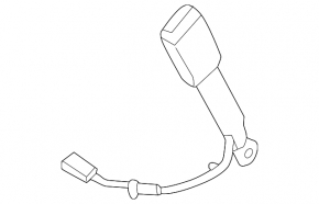 Ford C-max MK2 13-18 Driver Seat Belt Latch Beige With Sensor