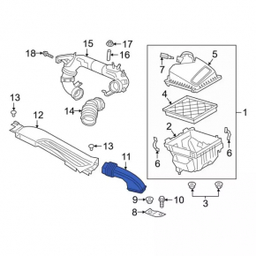 Air duct from air intake Ford Bronco Sport 21-25 1.5T