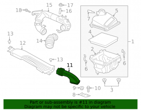 Air duct from air intake Ford Bronco Sport 21-25 1.5T