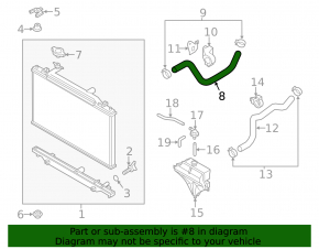 Upper cooling hose Mazda CX-5 13-16 2.0