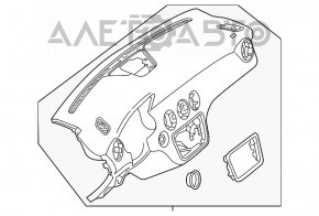 Torpedo front panel without AIRBAG Mercedes CLA 14-19