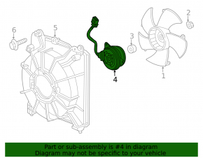 Right cooling fan motor for Honda CRZ 11-16