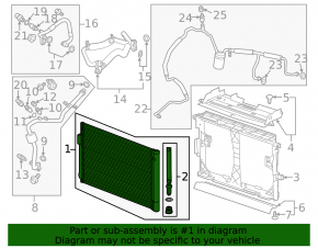 Chevrolet Volt 11-15 air conditioner condenser