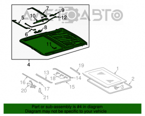 Mercedes W211 sunroof assembly