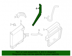 Radiator bracket automatic transmission Nissan Pathfinder 13-20 metal