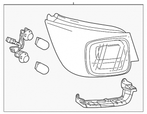 Light outer wing left Chevrolet Malibu 13-15 halogen
