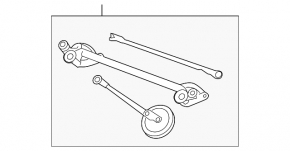 Windscreen wiper linkage with motor for Nissan Murano z50 03-07