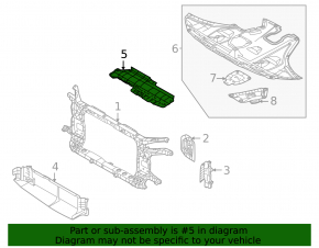 Upper radiator deflector Hyundai Tucson 22-25 1.6T HEV