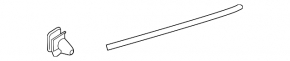 Door molding lower rear right Volvo V90 17-22 usa black