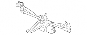 Windscreen wiper trapezoid with motor Volvo XC90 16-22 chip broken