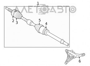 Drive axle shaft front right Nissan Rogue 21 2.5 FWD us built