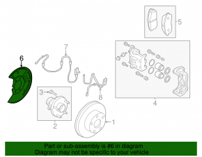 Brake Disc Cover Front Right Infiniti Q50 14-24